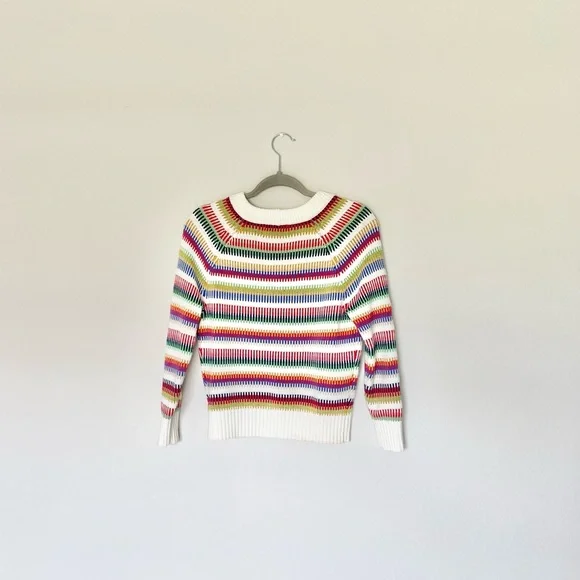 The Reeds | J. Crew Rainbow Knit Striped Crew Neck Sweater - Picture 12 of 12